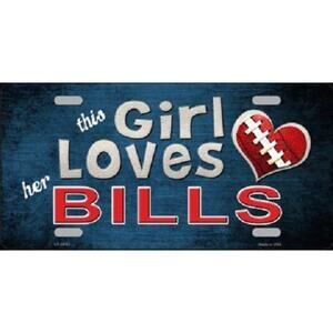 NFL Bills License Plate Buffalo This Girl Loves Her Bills Metal Auto Sign New